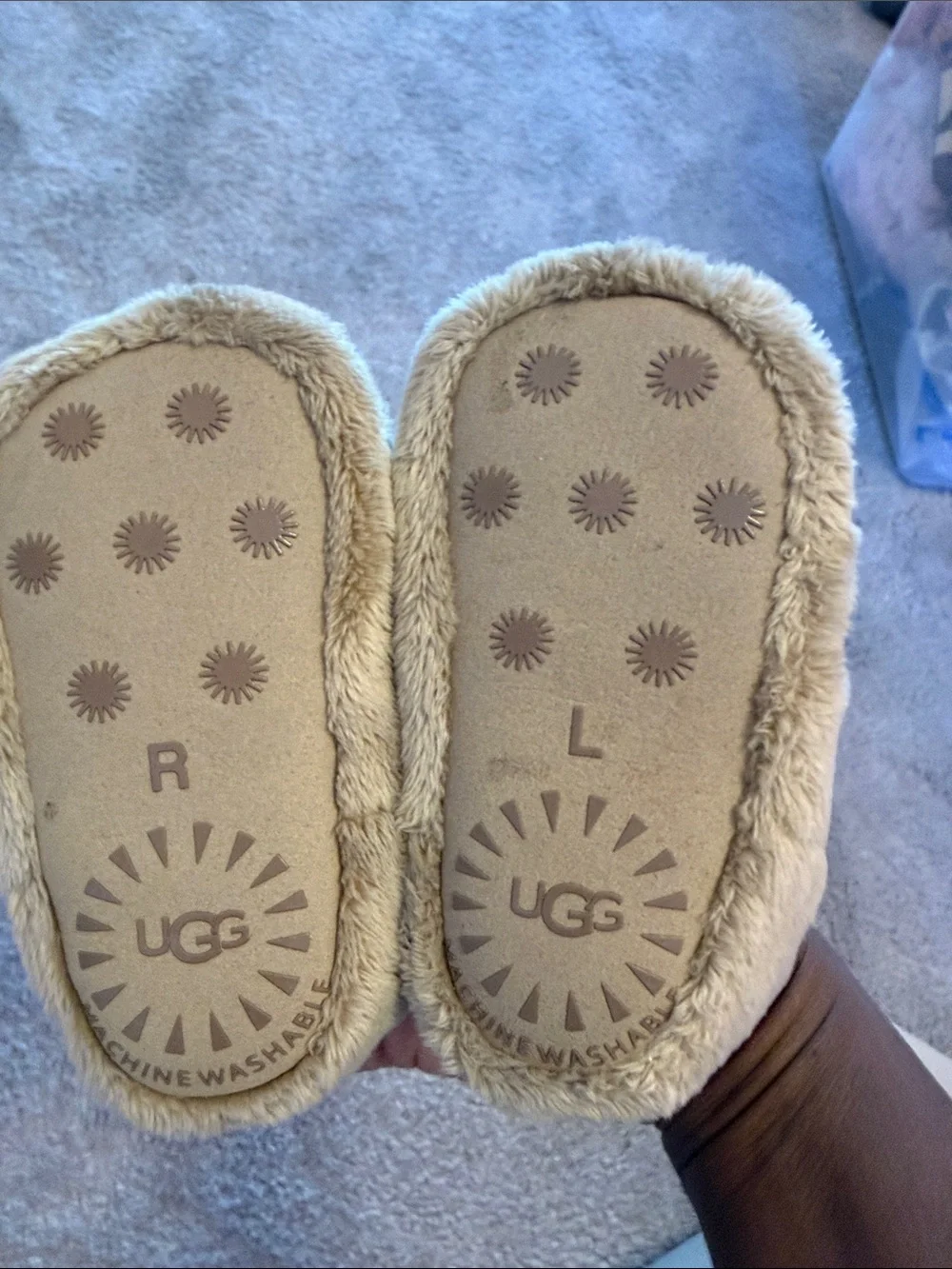 UGG Kids Plush Booties in Light Chestnut baby size 3.